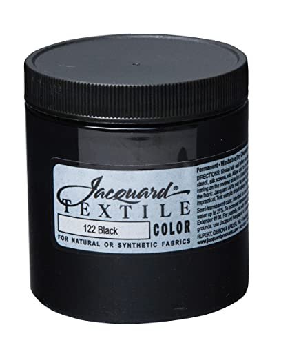 Jacquard Fabric Paint For Clothes - 8 Oz Textile Color - Black