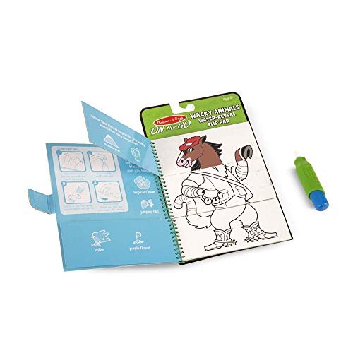 Melissa & Doug On the Go Water Wow! Reusable Water-Reveal Activity Pad -  Safari - , Water Wow Books, Stocking Stuffers, Arts And Crafts Toys For  Kids