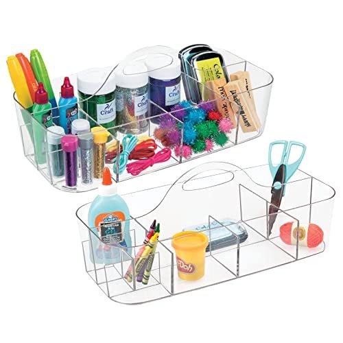 WYKOO 5 Pack 15 Grids Clear Bead Storage Containers Craft Storage Cases Transparent Jewelry Organizer Boxes with Hinged Lid Craft Organizer and
