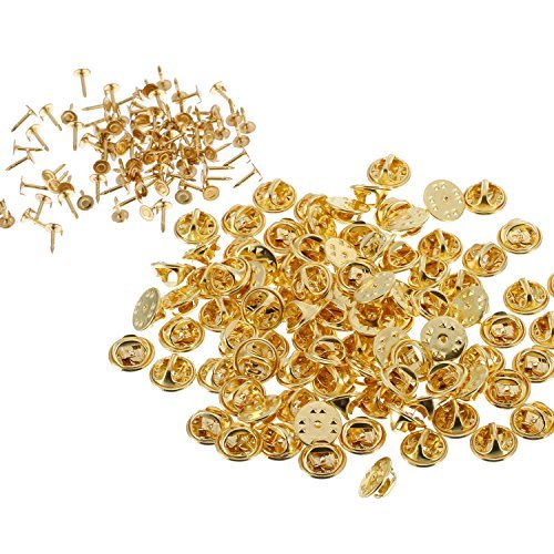 eBoot 25 Pieces Tie Tacks Blank Pins with Clutch Back