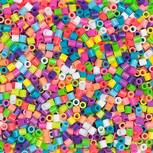 7200PCS Fuse Beads Craft Kit,72Colors 88 Patterns Melty Fusion Colored Beads  Arts, 5mm Bead 3 pegboards for Boys Girls Classroom Activity Gift