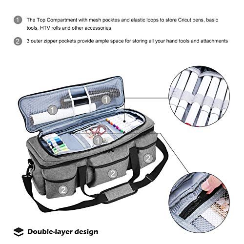 ProCase Cricut Carrying Bag Compatible with Cricut Explore Air Cricut  Maker, Cricut Accessories Storage Case Bag Travel Tote