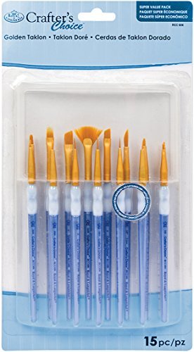 ARTIFY 15 Pieces Chungking Bristle Paint Brush Set, Nature Series