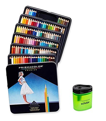 BUNDLE Prismacolor Scholar Colored Pencil Sharpener (1774266) + Prismacolor  Blender Pencil Colorless, 2-pack (962)