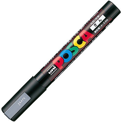Uni-posca Paint Marker Pen SUPECIAL SET (c-set) Mitsubishi Pencil Poster  Color Marking Pens Medium Point 15 Colours (PC-5M15C), Gold & Silver