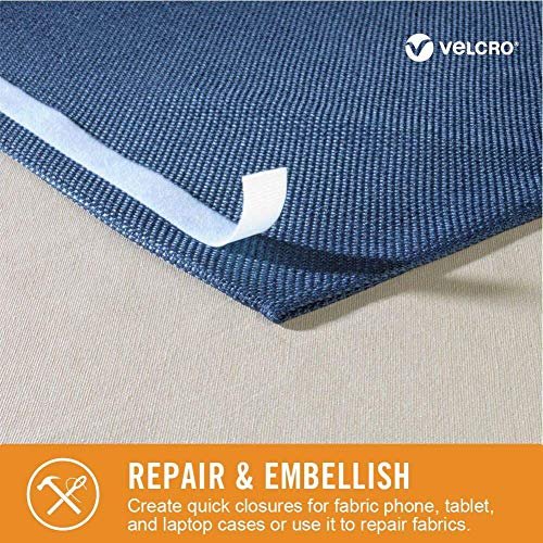  VELCRO Brand for Fabrics, Permanent Sticky Back Fabric Tape  for Alterations and Hemming, Peel and Stick - No Sewing, Gluing, or  Ironing