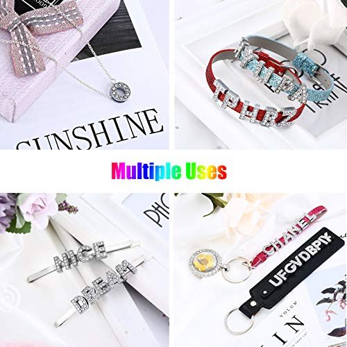 Rhinestone Letter Slide Charms  Diy Letters Rhinestone Jewelry