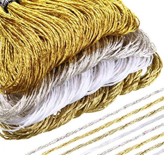 24 Pieces Metallic Embroidery Floss Multicolor Embroidery Skein