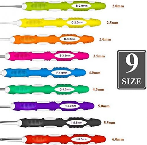 Buytra 11 Pieces Tunisian Afghan Crochet Hooks Aluminum Knitting Needles  Set