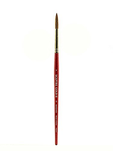  da Vinci Brushes 5359 da Vinci Watercolor Russian Red Sable Set  5359-5 Brush Includes Series 36 Sizes 0, 1, 2, 4 & 6-Round Shape, Black