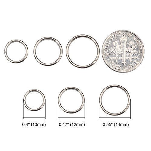 Split Ring, Wisdompro 12 Pack Of Small Titanium Alloy Key Rings (Diameter:  14Mm) - Imported Products from USA - iBhejo