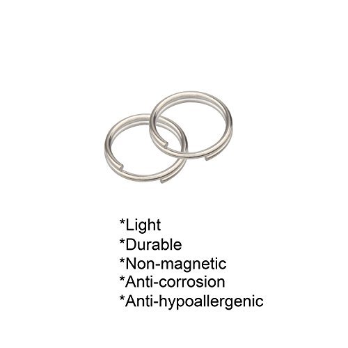 Split Rings Titanium Small Key Rings Pack of 10 (14mm)