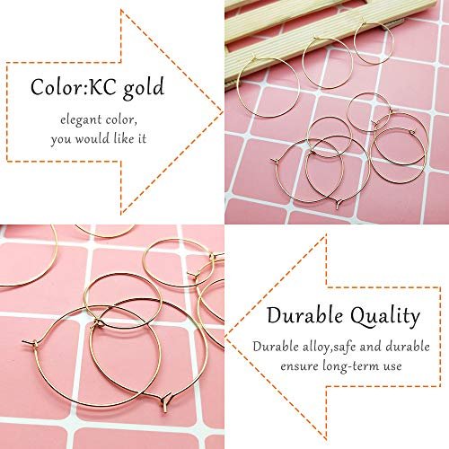 180Pcs Plated Wine Glass Beading Rings,Beading Hoop Rings Ear Wines Earring Hoops  for Jewelry Making Craft Art DIY - Imported Products from USA - iBhejo