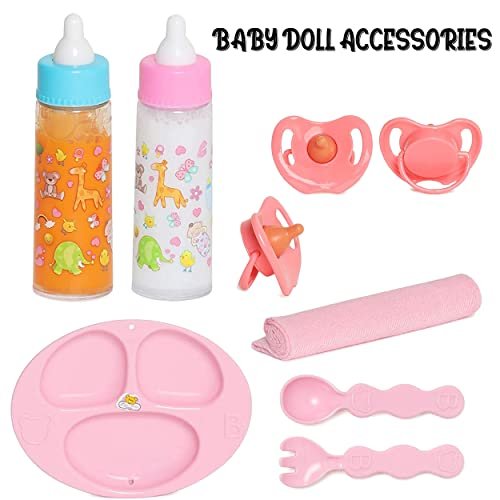 Baby Doll Accessories, Doll Magic Bottles & Doll Feeding Set in A Bag