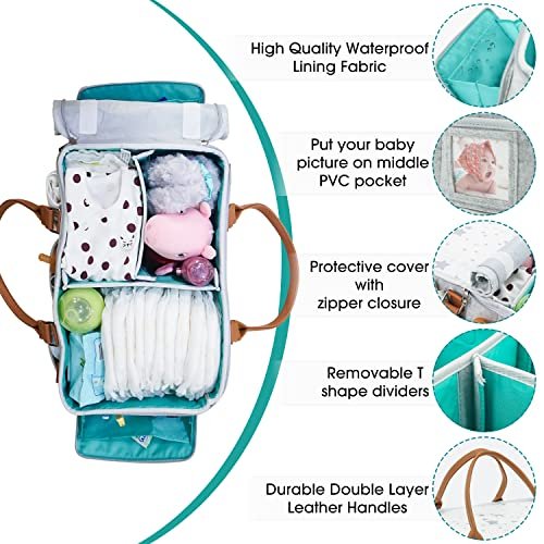 Home For Each - Portable Diaper Caddy Storage Bag with Roll Lid