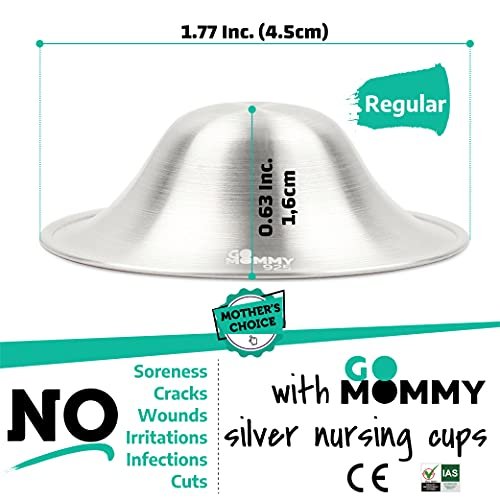 The Original Silver Nursing Cups, Nipple Shields for Nursing Newborn,  Nipple Protector for Breastfeeding, Nipple Covers Breastfeeding, No Need  Nipple