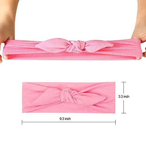 12pcs Solid Color Headbands for Women Headwraps Hair Bands with Bows Cotton  Stretchy Head Bands for Women's Hair Accessories Fashion Sport Bandana