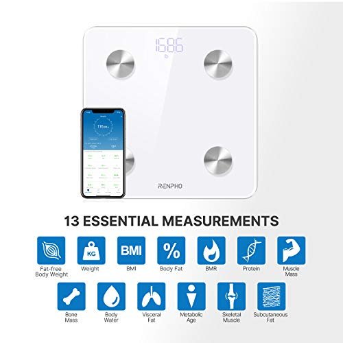 RENPHO Body Fat Scale Smart BMI Scale Digital Bathroom Wireless