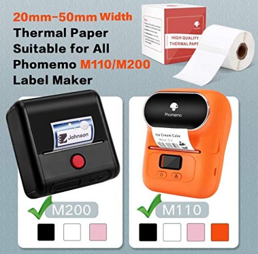 Multi-Purpose White Self-Adhesive Label Paper For Phomemo M200/M110/M220/M120/M221  Label Printer, 3/4 X 3/8(20X10Mm), 600 Labels/Roll - Imported Products  from USA - iBhejo