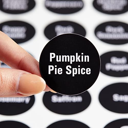 Kitchen Round Spice Labels - 144 stickers Chalkboard Spice Labels Sticker  Reusable Spice Jar Label Spice Organization Storage