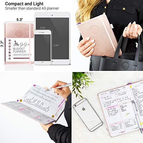 GGBB GoGirl Budget Book - Undated Colorful Monthly Financial Planner  Organizer. Budget Planner & Expense Tracker to Reach Financial G