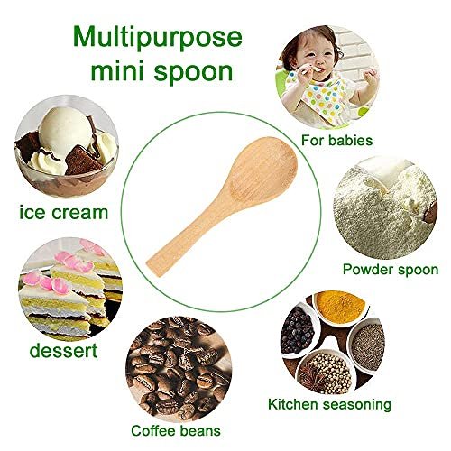 Small Wooden Spoon 3 Inch Teaspoon Wood Spoons Jam Coffee Spice