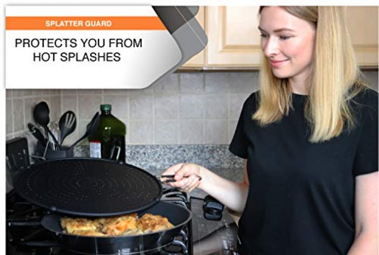 The True 13 Oven Safe Silicone Splatter Screen for Frying Pan