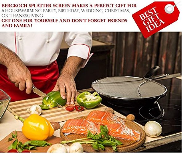 Pro Chef Kitchen Tools Stainless Steel Grease Splatter Screen