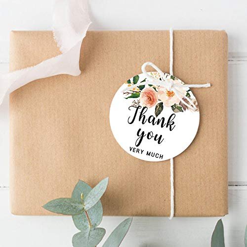 Thank You for Celebrating with Us Tags, 100PCS Paper Gift Tags with Natural  Jute Twine Perfect for Wedding, Baby Shower and Party Decoration (Kraft)