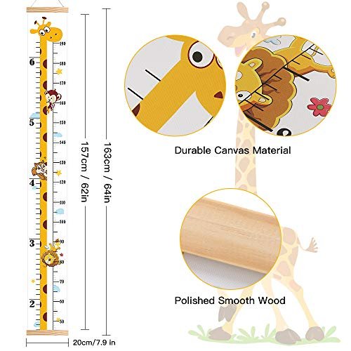 Growth Height Chart Ruler for Kids, Ruler Wall Decor for Kids, Clearance  Wooden Ruler Measurement for Kids, Boys and Girls black Ruler 