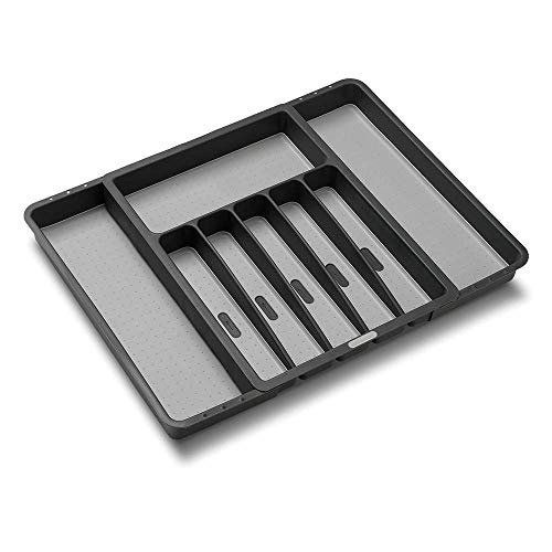 Secura Bamboo Expandable Drawer Organizer, Silverware Utensil