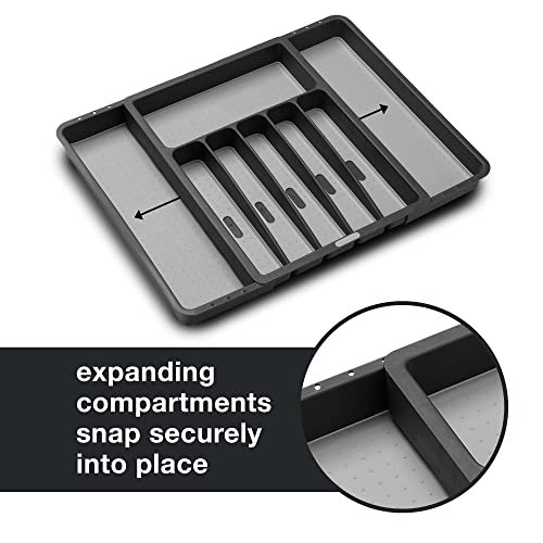 Secura Bamboo Expandable Drawer Organizer, Silverware Utensil