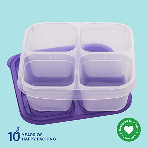 Easylunchboxes - Bento Snack Boxes - Reusable 4-Compartment Food