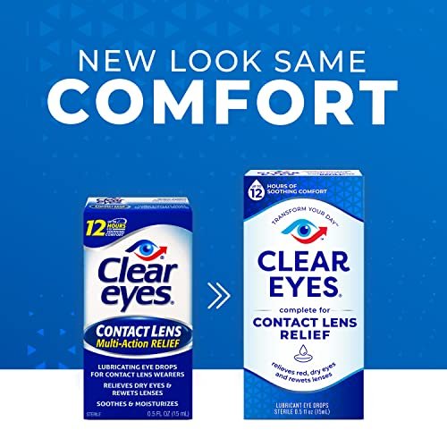 Clear Eyes Contact Lens Multi-Action Relief 0.5 Oz, Eye & Contacts Care