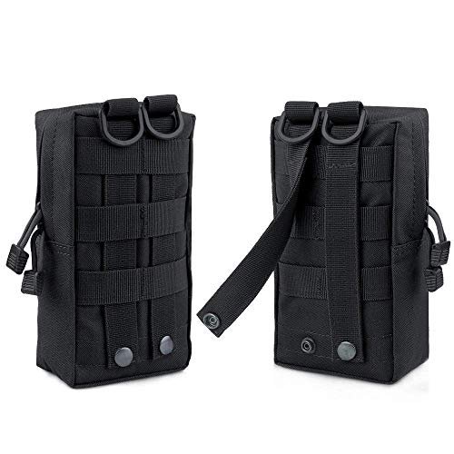 FUNANASUN 2 Pack Molle Pouches - Tactical Compact Water-Resistant EDC  Utility Pouch Bags