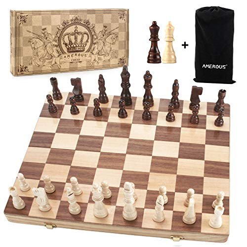 BG_ Magnetic Folding Chess Board Set With Pieces Games Sport Camping Travel Crea 