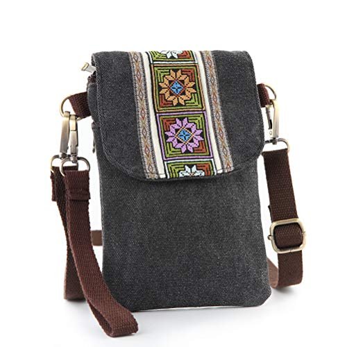 BROMEN Small Cell Phone Purse Crossbody Bags for Women Leather Wallet with  Credit Card Holder
