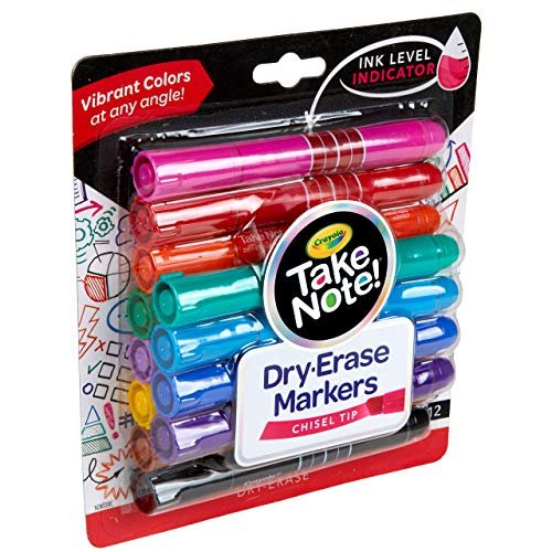 Crayola Low Odor Dry Erase Markers for Kids & Adults, Chisel Tip