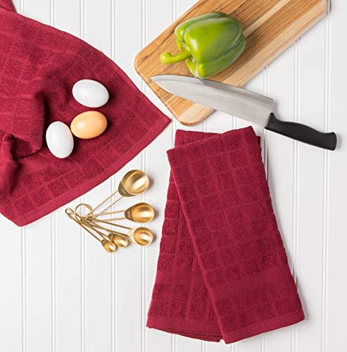 DII Red Basic Dishtowel (Set of 8)