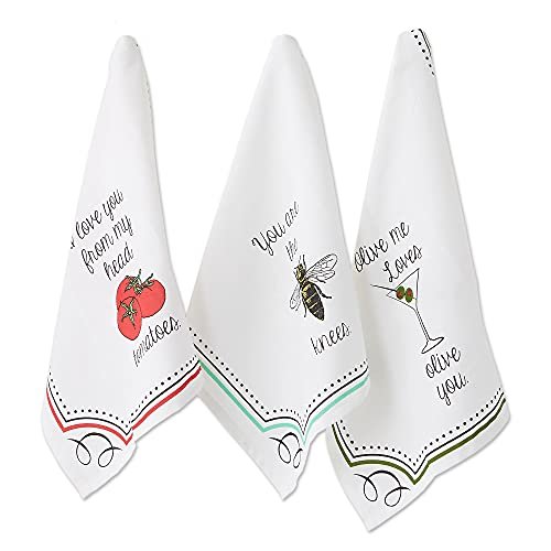 DII Jingle for Joy Embroidered Dishtowel Cotton | CAMZ10736