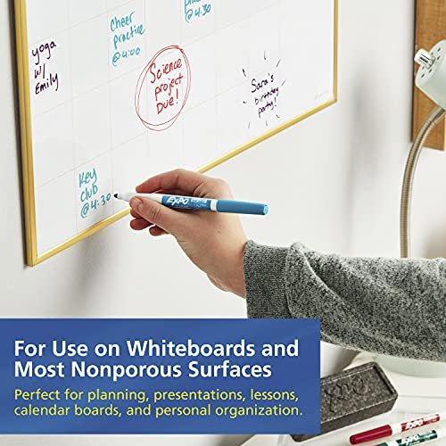 Volcanics Dry Erase Markers Low Odor Fine Whiteboard Markers Thin Box of  30, 10 Colors