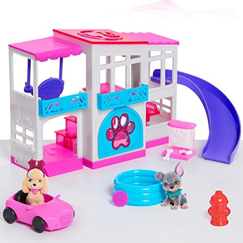 Barbie Pet Dreamhouse 2 Sided Playset 10 pieces Include Pets and