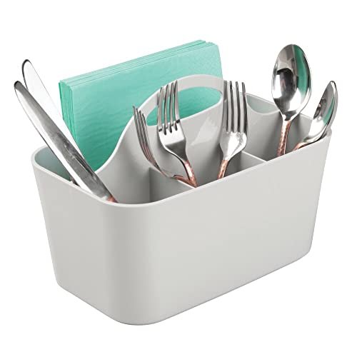  mDesign Plastic Cutlery Storage Organizer Caddy Bin