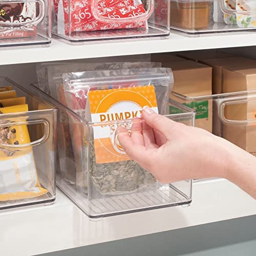 mDesign Plastic Kitchen Baby Food Storage Bin with Handle