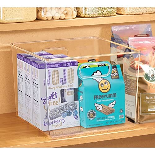 Mdesign Plastic Storage Small Organizer Container Bin with Handles