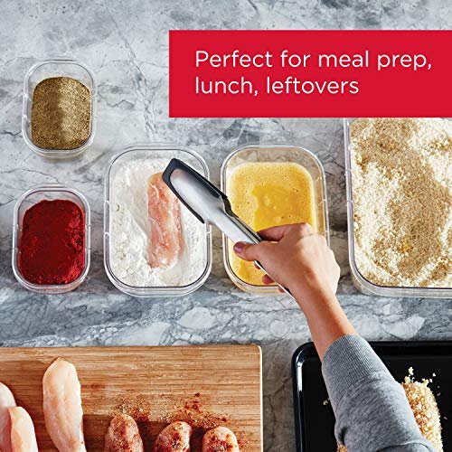 Rubbermaid Brilliance BPA Free Food Storage Containers with Lids, Airtight,  for Lunch, Meal Prep, and Leftovers, Set of 5 (3.2 Cup)