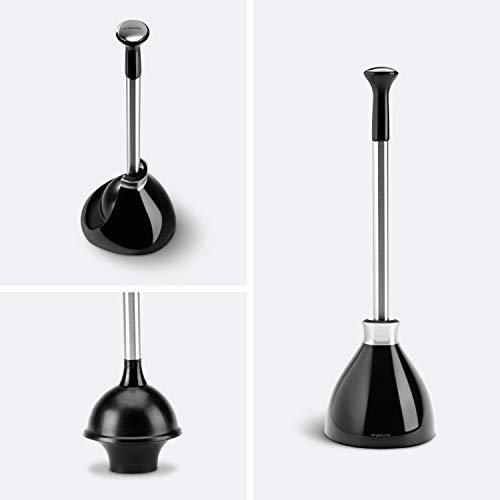 simplehuman Toilet Plunger and Caddy Stainless Steel, Black - Imported  Products from USA - iBhejo
