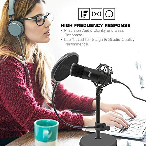 Pyle® Desktop USB Podcast Microphone Kit.