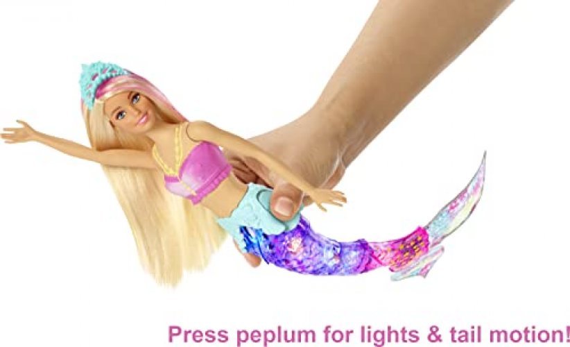 Barbie Dreamtopia Sparkle Lights Mermaid Doll with Swimming Motion and  Underwater Light Shows, Approx 12-Inch with Pink-Streaked Blonde Hair, Gift  fo - Imported Products from USA - iBhejo