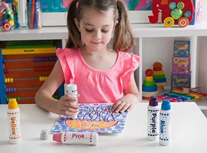 Do A Dot Art! Markers 6-Pack Rainbow Washable Paint Markers, The Original  Dot Marker